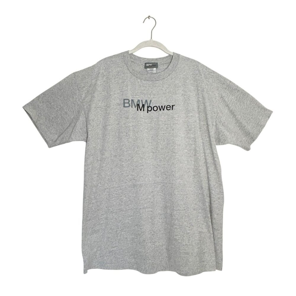 Men's Vintage 90's BMW M Power Short Sleeve Crewneck Tee in Gray - Sz XL